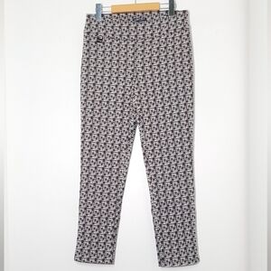 Lisette L Montreal Red Black Eggshell  Geometric Pattern Cotton Blend Business L